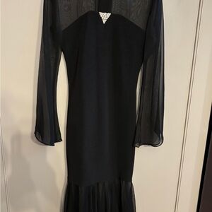Elegant Alchemy by Joo Mee New York Black Sheer Sleeve Dress 5/6